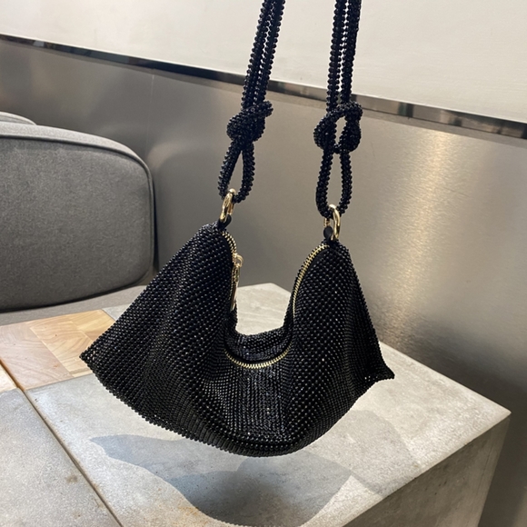 Black Rhinestone Bag - Picture 4 of 11